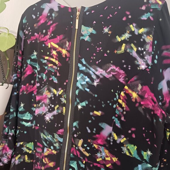 Melissa McCarthy Dress 1x Confetti Black - Picture 3 of 4